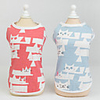 Dog Shirt / T-Shirt Vest Animal Printed Basic Cute Casual / Daily Dog Clothes Puppy Clothes Dog Outfits Breathable Red Blue Costume for Girl and Boy Dog Cotton S M L XL XXL