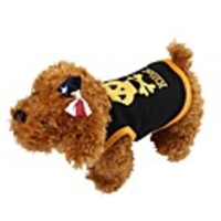Dog Shirt / T-Shirt Vest Dog Clothes Black Black Yellow Costume Cotton Skull Casual / Daily Fashion Halloween XS S M L