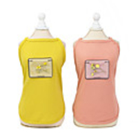 Dog Shirt / T-Shirt Vest Printed Basic Cute Casual / Daily Dog Clothes Puppy Clothes Dog Outfits Breathable Yellow Pink Costume for Girl and Boy Dog Cotton S M L XL XXL