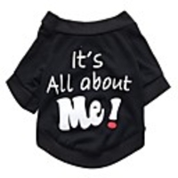 Dog Shirt / T-Shirt Vest"es Sayings Casual / Daily Simple Style Dog Clothes Black Costume Cotton S M L XL XXL XXXL