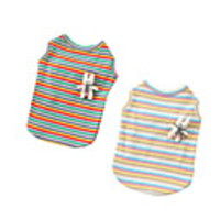 Dog Shirt / T-Shirt Vest Stripes Elegant Cute Casual / Daily Dog Clothes Puppy Clothes Dog Outfits Breathable Yellow Beige Costume for Girl and Boy Dog Cotton S M L XL XXL 3XL