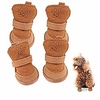 dog shoes, puppy boots for teddy poodle chihuahua cat puppy dog with adjustable straps anti-slip sole paw protector 4 pack
