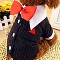 Dog Suit Puppy Clothes Striped Wedding Wedding Party Dog Clothes Puppy Clothes Dog Outfits Black Costume for Girl and Boy Dog Polyster XL