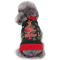 Dog Sweater Christmas Costume Puppy Clothes Christmas Halloween Christmas Dog Clothes Puppy Clothes Dog Outfits Gray Costume for Girl and Boy Dog Acrylic Fibers XXS XS S M L XL miniinthebox