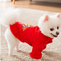 Dog Sweater Embroidered Sweet Cute Casual / Daily Outdoor Winter Dog Clothes Puppy Clothes Dog Outfits Warm Red Pink Costume for Girl and Boy Dog Cotton XS S M L XL XXL