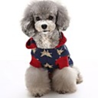 Dog Sweater Hoodie Stars Cute Casual / Daily Winter Dog Clothes Warm Blue Costume Cotton S M L XL XXL