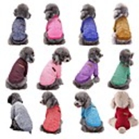 Dog Sweater Stripes Winter Dog Clothes Purple Red Dark Purple Costume Woolen XS S M L XL