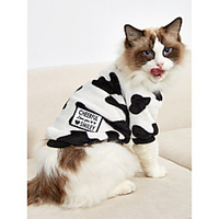 Dog Sweater Sweatshirt Milk Cows Casual / Sporty Cute Casual / Daily Weekend Dog Clothes Puppy Clothes Dog Outfits Breathable Costume for Girl and Boy Dog Coral Fleece XS S M L XL