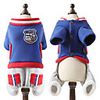 Dog Sweatshirt Baseball Color Block Sports Fashion Winter Dog Clothes Red Blue Green Costume Large Dog Cotton S M L XL