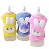 Dog Sweatshirt Cartoon Winter Dog Clothes Yellow Blue Pink Costume Polar Fleece XS S M L XL