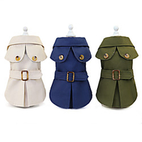 dog trench coat,  windproof parka jacket elegant british style dog clothes for small dog cats (2-18lb) chihuahuas pomeranian maltese miniinthebox