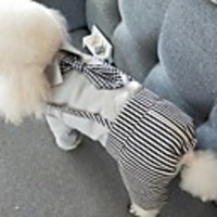 Dog Tuxedo T-shirts Stripes Casual / Daily Cool Christmas Party Winter Dog Clothes Warm Blue Green Costume Cotton S M L XL XXL