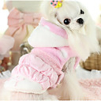 Dog Vest Dog Clothes Princess Blue Pink Cotton Costume For Spring Fall Winter Casual / Daily
