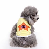 Dog Vest Printed Fashion Cute Casual / Daily Outdoor Dog Clothes Puppy Clothes Dog Outfits Soft Blue Yellow Rosy Pink Costume for Girl and Boy Dog Polyester XS S M L miniinthebox