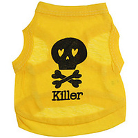 Dog Vest Puppy Clothes"es Sayings Skull Casual / Daily Simple Style Dog Clothes Puppy Clothes Dog Outfits Black / White Black Purple Costume for Girl and Boy Dog Cotton XS S M L miniinthebox