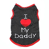 Dog Vest"es Sayings Love Minimalist Casual / Daily Dog Clothes Puppy Clothes Dog Outfits Black Purple Costume for Girl and Boy Dog Cotton XS S M L miniinthebox