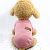 Dog Vest Solid Colored Keep Warm Braided / Cord Winter Dog Clothes Pink Khaki Gray Costume Padded Fabric S M L