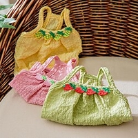 Dog Vest Strawberry Fashion Cute Casual / Daily Outdoor Dog Clothes Puppy Clothes Dog Outfits Breathable Green Yellow Rosy Pink Costume for Girl and Boy Dog Cotton S M L XL XXL miniinthebox