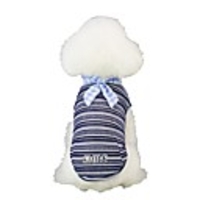 Dog Vest Stripes Casual / Daily Dog Clothes Dark Blue Light Blue Costume Cotton S M L XL XXL