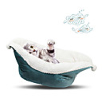 Dogs Cats Bed Mats Pads Plush Fabric Warm Soft washable Color Block Solid Colored Purple Blue Coffee