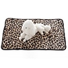 Dogs Cats Mattress Pad Bed Towels Bed Blankets Blankets Terylene Warm Foldable Soft Leopard Character Zebra White Black Leopard