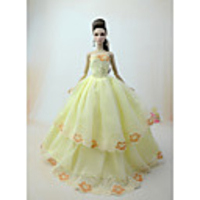 Doll accessories Doll Clothes Doll Dress Wedding Dress Party / Evening Ball Gown Floral Botanical Tulle Lace For 11.5 Inch Doll Handmade Toy for Girl