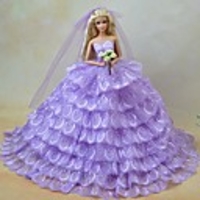 Doll accessories Doll Clothes Doll Dress Wedding Dress Party / Evening Ball Gown Lace Tulle Lace Cotton Blend Silk / Cotton Blend For 11.5 Inch Doll Handmade Toy for Girl