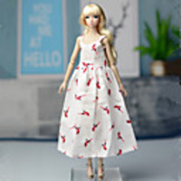 Doll accessories Doll Clothes Doll Dress Wedding Dress Party / Evening Dresses Wedding Ball Gown Fashion Tulle Elastic Satin Lace Cotton Cloth Cotton Blend Cotton / Polyester Blend For 11.5 Inch Doll