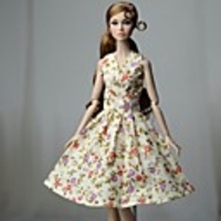 Doll accessories Doll Clothes Doll Dress Wedding Dress Party / Evening Dresses Wedding Ball Gown Floral Flower / Floral Floral Botanical Tulle Lace Cloth Cotton Cloth Non-woven Cotton For 11.5 Inch