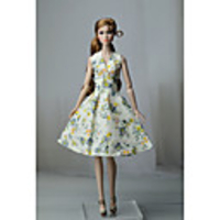 Doll accessories Doll Clothes Doll Dress Wedding Dress Party / Evening Dresses Wedding Ball Gown Floral Flower / Floral Floral Botanical Tulle Lace Cloth Cotton Cloth Non-woven Cotton For 11.5 Inch