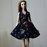 Doll accessories Doll Clothes Doll Dress Wedding Dress Party / Evening Dresses Wedding Ball Gown Floral Flower / Floral Floral Botanical Tulle Lace Cloth Cotton Cloth Non-woven Cotton For 11.5 Inch