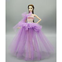 Doll accessories Doll Clothes Doll Dress Wedding Dress Party / Evening Dresses Wedding Ball Gown Lace Tulle Lace Cotton Blend Silk / Cotton Blend For 11.5 Inch Doll Handmade Toy for Girl
