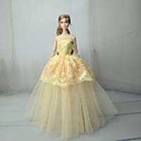 Doll accessories Doll Clothes Doll Dress Wedding Dress Party / Evening Dresses Wedding Ball Gown Lace Tulle Lace Cotton Blend Silk / Cotton Blend For 11.5 Inch Doll Handmade Toy for Girl