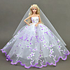 Doll accessories Doll Clothes Doll Dress Wedding Dress Party / Evening Dresses Wedding Ball Gown Lines / Waves Multi Color Embroidery Tulle Lace Cotton Blend Silk / Cotton Blend For 11.5 Inch Doll