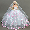 Doll accessories Doll Clothes Doll Dress Wedding Dress Party / Evening Dresses Wedding Ball Gown Lines / Waves Multi Color Embroidery Tulle Lace Cotton Blend Silk / Cotton Blend For 11.5 Inch Doll