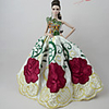 Doll accessories Doll Clothes Doll Dress Wedding Dress Party / Evening Dresses Wedding Ball Gown Lines / Waves Multi Color Embroidery Tulle Lace Cotton Blend Silk / Cotton Blend For 11.5 Inch Doll