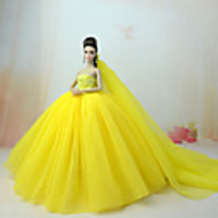 Doll accessories Doll Clothes Doll Dress Wedding Dress Party / Evening Dresses Wedding Ball Gown Tulle Lace Cotton Blend Silk / Cotton Blend For 11.5 Inch Doll Handmade Toy for Girl