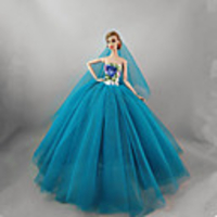 Doll accessories Doll Clothes Doll Dress Wedding Dress Party / Evening Dresses Wedding Ball Gown Tulle Lace Cotton Blend Silk / Cotton Blend For 11.5 Inch Doll Handmade Toy for Girl
