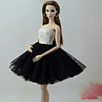Doll accessories Doll Clothes Doll Dress Wedding Dress Party / Evening Dresses Wedding Ball Gown Tulle Lace Cotton Blend Silk / Cotton Blend For 11.5 Inch Doll Handmade Toy for Girl
