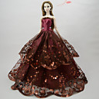 Doll accessories Doll Clothes Doll Dress Wedding Dress Party / Evening Dresses Wedding Ball Gown Tulle Poly / Cotton Lace For 11.5 Inch Doll Handmade Toy for Girl