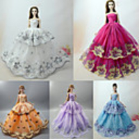 Doll accessories Doll Clothes Doll Dress Wedding Dress Party / Evening Princess Lolita Ball Gown Lace Tulle Lace Cotton Blend Silk / Cotton Blend For 11.5 Inch Doll Handmade Toy for Girl