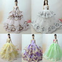 Doll accessories Doll Clothes Doll Dress Wedding Dress Party / Evening Princess Lolita Wedding Ball Gown Lace Tulle Lace Cotton Blend Silk / Cotton Blend For 11.5 Inch Doll Handmade Toy for Girl
