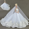 Doll accessories Doll Clothes Doll Dress Wedding Dress Party / Evening Wedding Ball Gown Embroidery Solid Color Tulle Lace Cotton Blend For 11.5 Inch Doll Handmade Toy for Girl