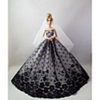 Doll accessories Doll Clothes Doll Dress Wedding Dress Party / Evening Wedding Ball Gown Floral Botanical Synthetic Yarn Satin / Tulle Tulle Lace Spandex Lycra Terylene Satin For 11.5 Inch Doll