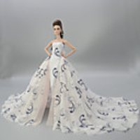 Doll accessories Doll Clothes Doll Dress Wedding Dress Party / Evening Wedding Ball Gown Print Tulle Lace Organza For 11.5 Inch Doll Handmade Toy for Girl