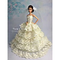 Doll accessories Doll Clothes Doll Dress Wedding Dress Party / Evening Wedding Ball Gown Satin / Tulle Tulle Lace Satin For 11.5 Inch Doll Handmade Toy for Girl