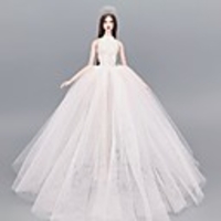 Doll accessories Doll Clothes Doll Dress Wedding Dress Party / Evening Wedding Ball Gown Tulle Lace Organza For 11.5 Inch Doll Handmade Toy for Girl