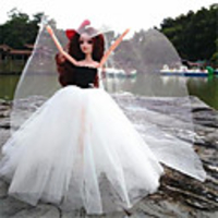 Doll accessories Doll Clothes Doll Dress Wedding Dress Party / Evening Wedding Ball Gown Tulle Lace Polyester For 11.5 Inch Doll Handmade Toy for Girl