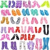 Doll accessories Doll Shoes High Heel Sandal Chic Modern 10 Pairs Plastic Multi Color For 11.5 Inch Doll Handmade Toy for Girl