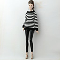 Doll Cardigan Sweater Seperate Bodies Pants Fashion Textile Tulle Poly / Cotton Faux Leather Lace Wool Fabric Artificial Wool Handmade Toy for Girl